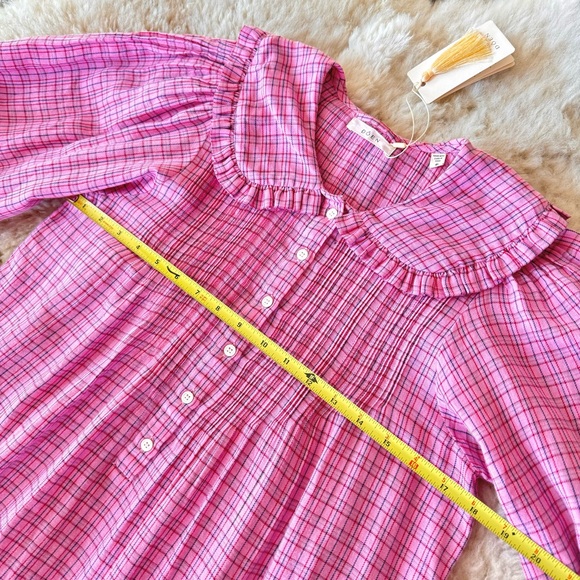 Doen Dresses & Skirts - 💋SOLD💋✨🎪🌷DÔEN ‘ Madge’ Rosy St Germain Plaid Organic Cotton Nightgown Dress
